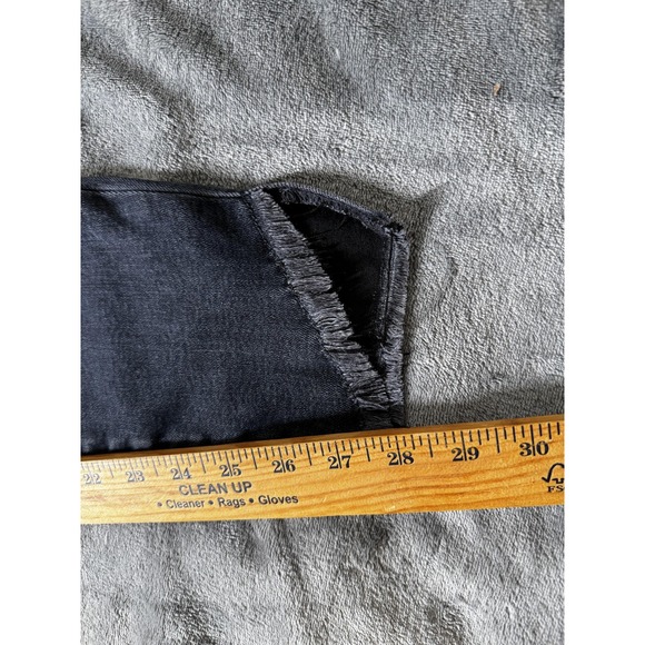 AllSaints Miller Jeans Womens 30 Charcoal Gray Skinny‎ Stretch Raw Step Hem - Picture 3 of 13